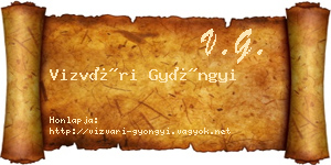Vizvári Gyöngyi névjegykártya