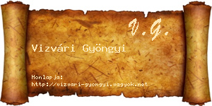 Vizvári Gyöngyi névjegykártya